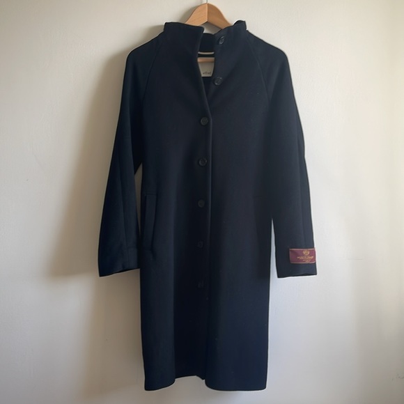 Aritzia Wilfred Wool & Cashmere Mock Neck Pleated Coat - Picture 3 of 12